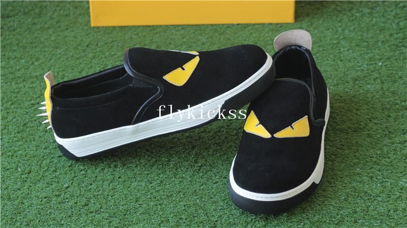 Fendi Spikes Sneaker Low Black Yellow Eye